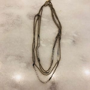 Free People Gold and Diamond Necklace